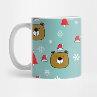 Merry christmas bear face mask, Bear face mask, Tree christmas face mask. Mug